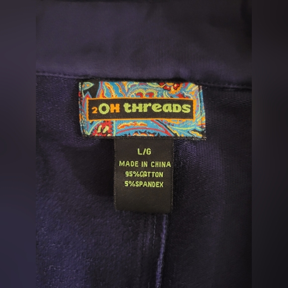 NWT 2OH Threads Two Old Hippies Navy Jacket Size Large - Picture 4 of 4